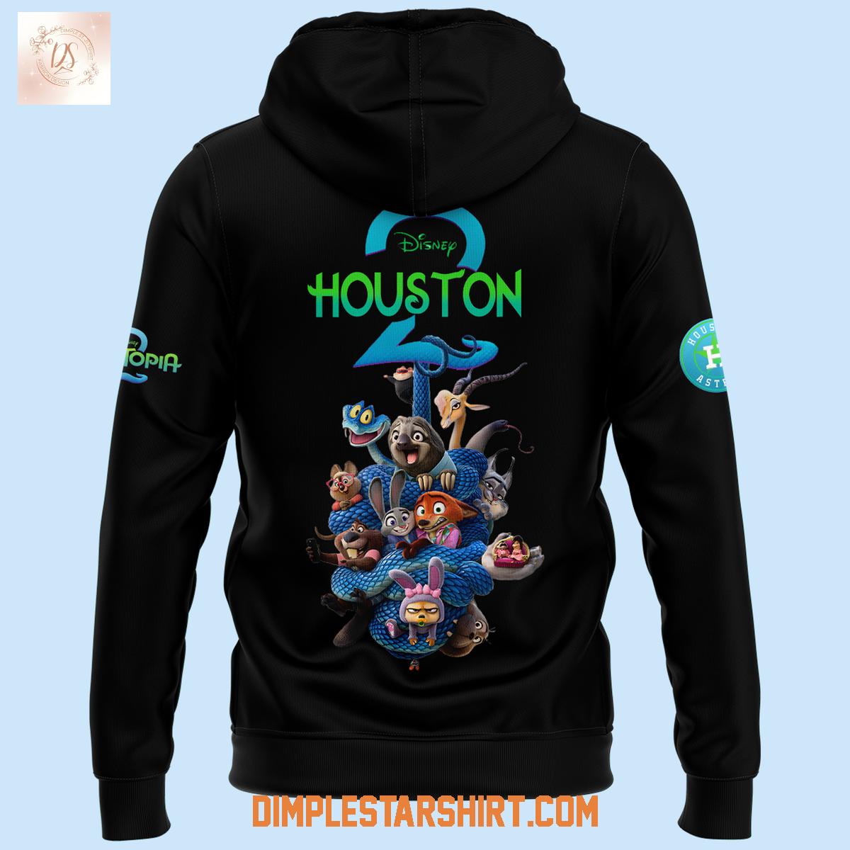 Zootopia 2 Mix Houston Astros Black Hoodie Shirt Zootopia 2 Mix Houston Astros Black Hoodie Shirt