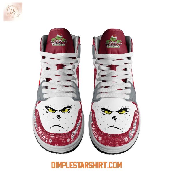 Alabama Crimson Tide The Grinch Merry Christmas Air Jordan 1 Shoes