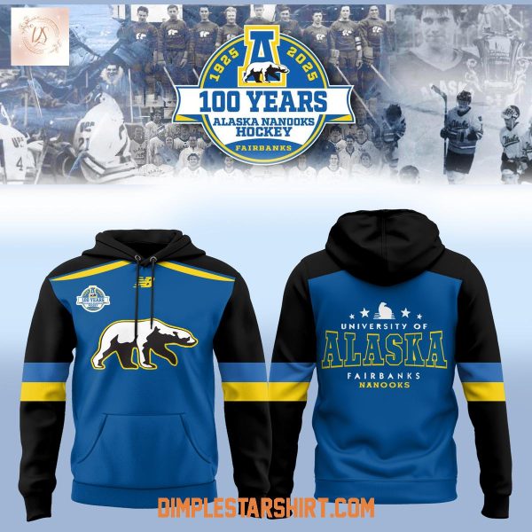 Alaska Nanooks Hockey 100th Anniversary Hoodie Shirt