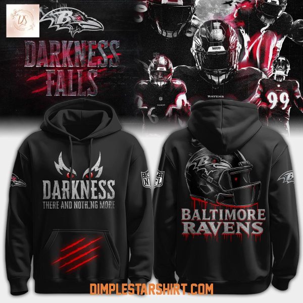 Baltimore Ravens All Black Darkness Hoodie Shirt