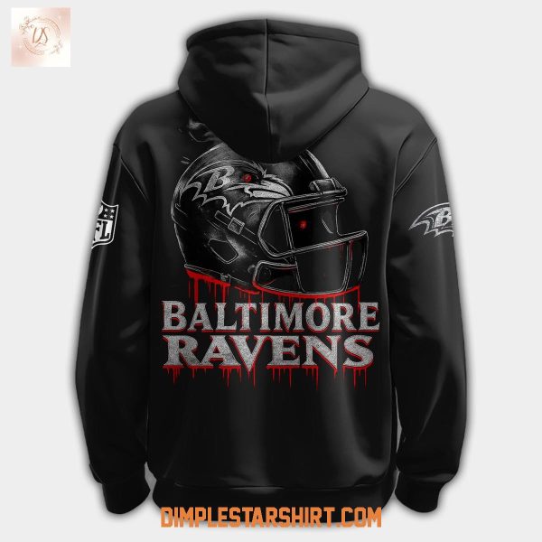 Baltimore Ravens All Black Darkness Hoodie Shirt