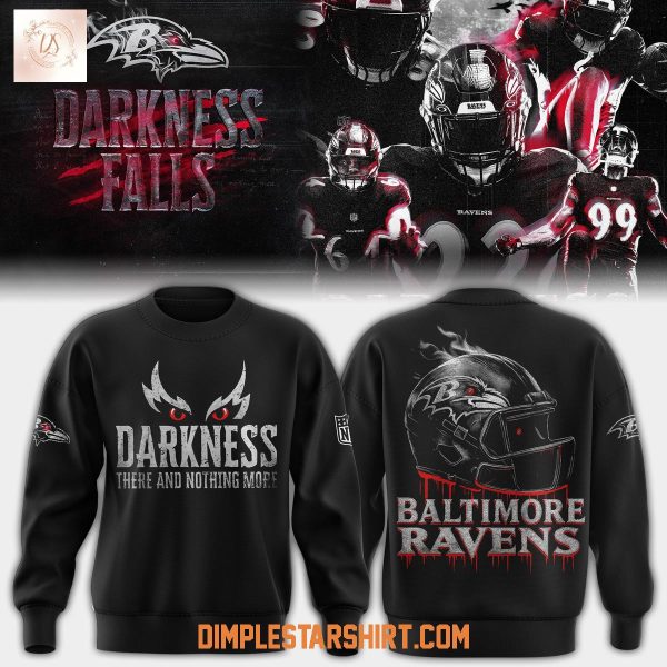 Baltimore Ravens All Black Darkness Hoodie Shirt