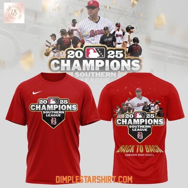 Birmingham Barons MiLB Southern League 2025 Champions Hoodie Shirt