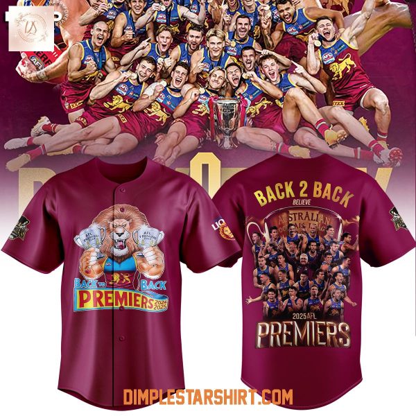 Brisbane Lions 2025 Back To Back Premiers Jersey