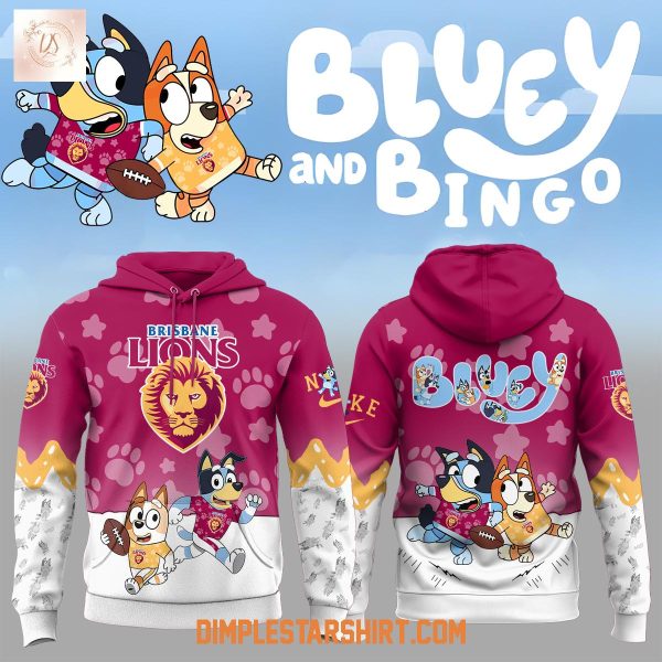 Brisbane Lions Bluey And Bingo Hoodie Shirt