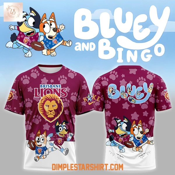 Brisbane Lions Bluey And Bingo Hoodie Shirt