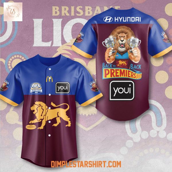 Brisbane Lions Premiers 2025 Baseball Jersey
