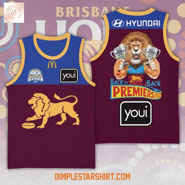 Brisbane Lions Premiers 2025 Basketball Jersey