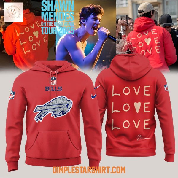 Buffalo Bills x Shawn Mendes On The Road Again Tour 2025 Hoodie Shirt
