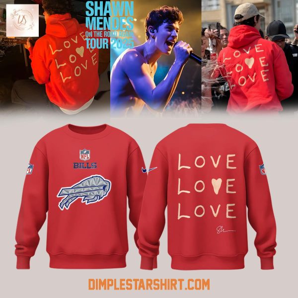 Buffalo Bills x Shawn Mendes On The Road Again Tour 2025 Hoodie Shirt