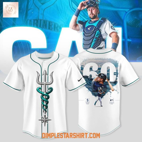 Cal Raleigh 60 Home Run White Jersey