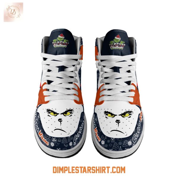 Chicago Bears The Grinch Merry Christmas Air Jordan 1 Shoes