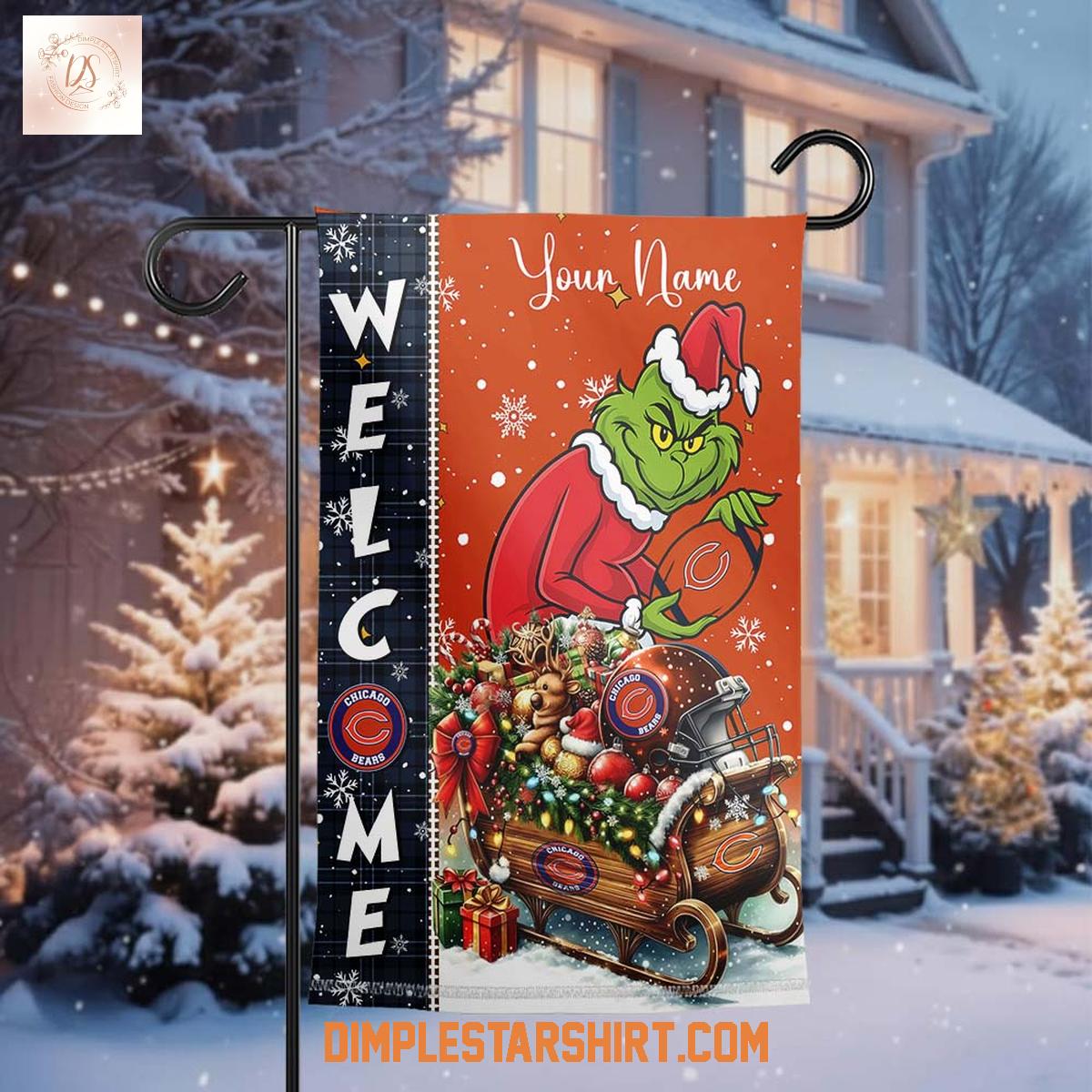 Cincinnati Bengals x The Grinch Christmas House Garden Flag Cincinnati Bengals x The Grinch Christmas House Garden Flag