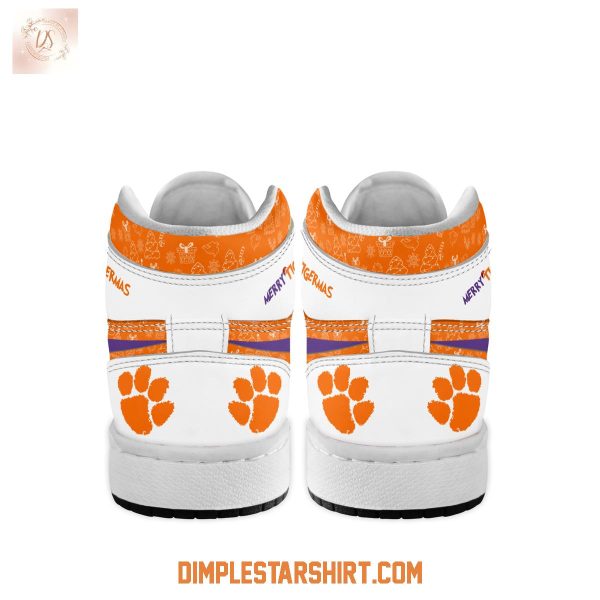 Clemson Tigers The Grinch Merry Christmas Air Jordan 1 Shoes