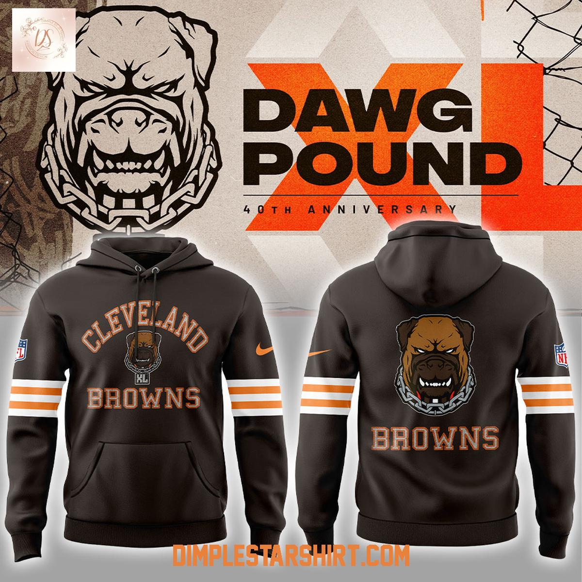 Cleveland Browns Dawg Pound 40th Anniversary Hoodie Shirt Cleveland Browns Dawg Pound 40th Anniversary Hoodie Shirt