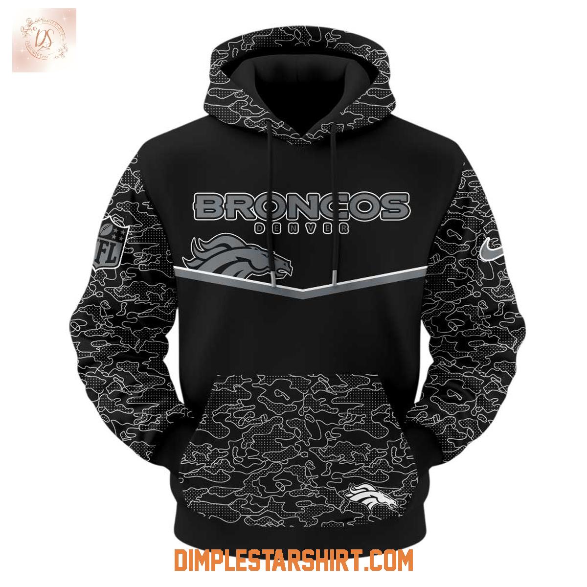 Denver Broncos x RFLCTV Black Hoodie Shirt Denver Broncos x RFLCTV Black Hoodie Shirt