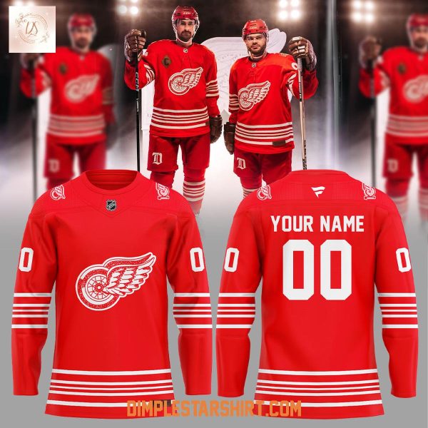 Detroi Red Wings New Uniform Celebration 100 Years Of Hockeytown Hockey Jersey