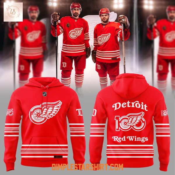 Detroi Red Wings New Uniform Celebration 100 Years Of Hockeytown Hoodie Shirt
