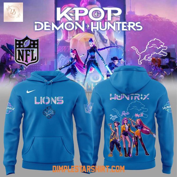Detroit Lions Kpop Demon Hunters Hoodie Shirt