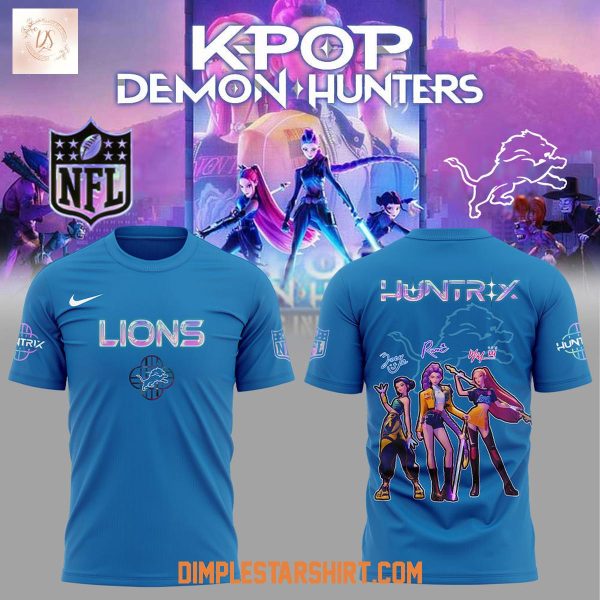 Detroit Lions Kpop Demon Hunters Hoodie Shirt