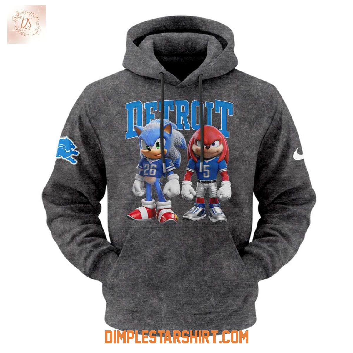 Detroit Lions Sonic And Knuckles Hoodie Shirt Detroit Lions Sonic And Knuckles Hoodie Shirt