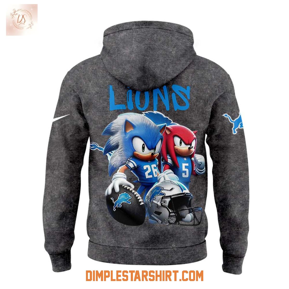 Detroit Lions Sonic And Knuckles Hoodie Shirt Detroit Lions Sonic And Knuckles Hoodie Shirt