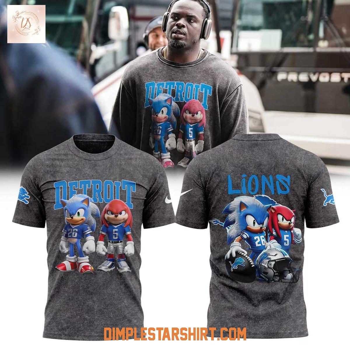 Detroit Lions Sonic And Knuckles Hoodie Shirt Detroit Lions Sonic And Knuckles Hoodie Shirt