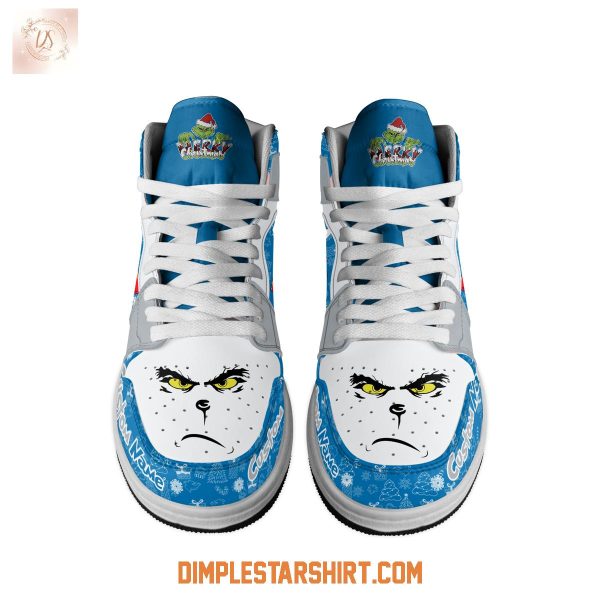 Detroit Lions The Grinch Merry Christmas Air Jordan 1 Shoes