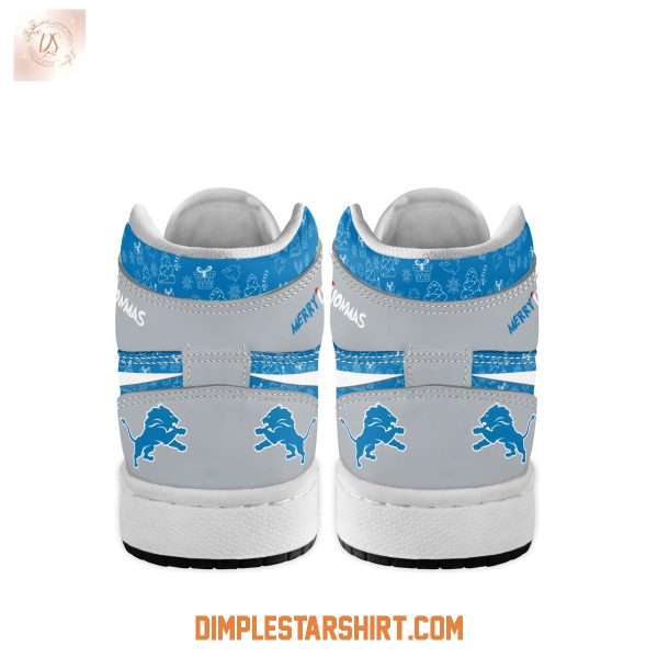 Detroit Lions The Grinch Merry Christmas Air Jordan 1 Shoes