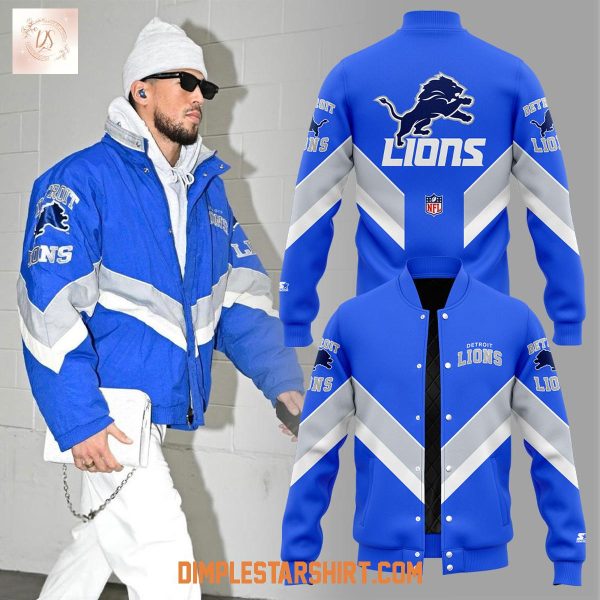 Detroit Lions Vintage 90s Pro Line Starter 2025 Baseball Jacket