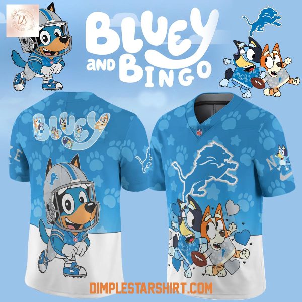 Detroit Lions x Bluey And Bingo New Season 2025 Football Jersey