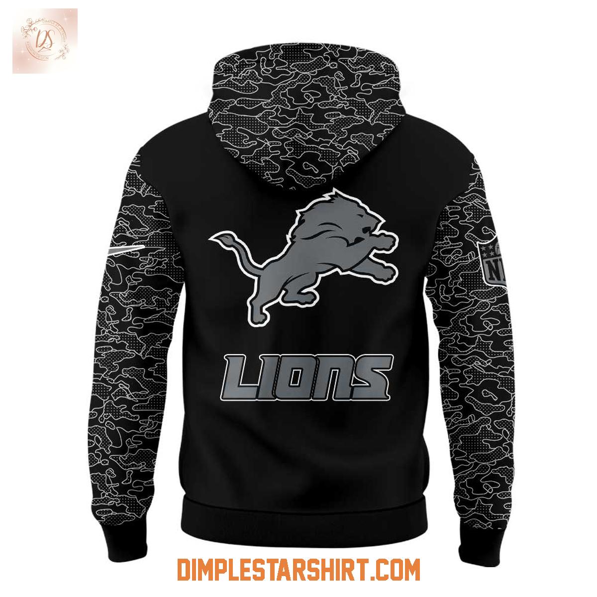 Detroit Lions x RFLCTV Black Hoodie Shirt Detroit Lions x RFLCTV Black Hoodie Shirt