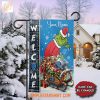 Denver Broncos x The Grinch Christmas House Garden Flag