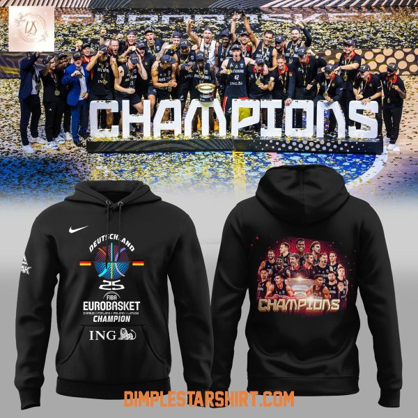 Deutschland Fiba Euro Basketball 2025 Champions Hoodie Shirt