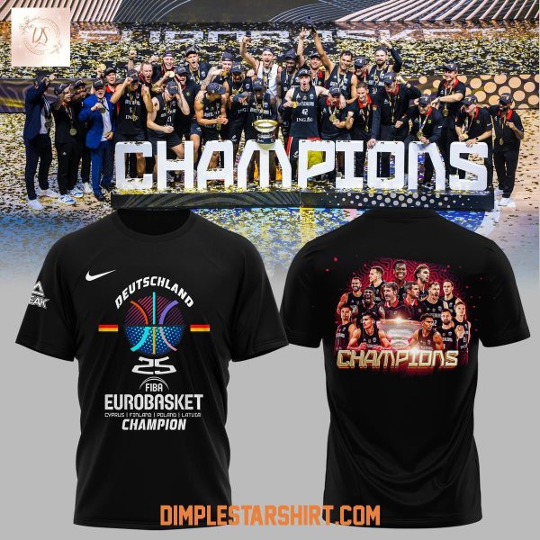 Deutschland Fiba Euro Basketball 2025 Champions Hoodie Shirt