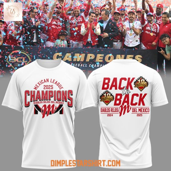 Diablos Rojos Del México Back To Back Campeon Shirt