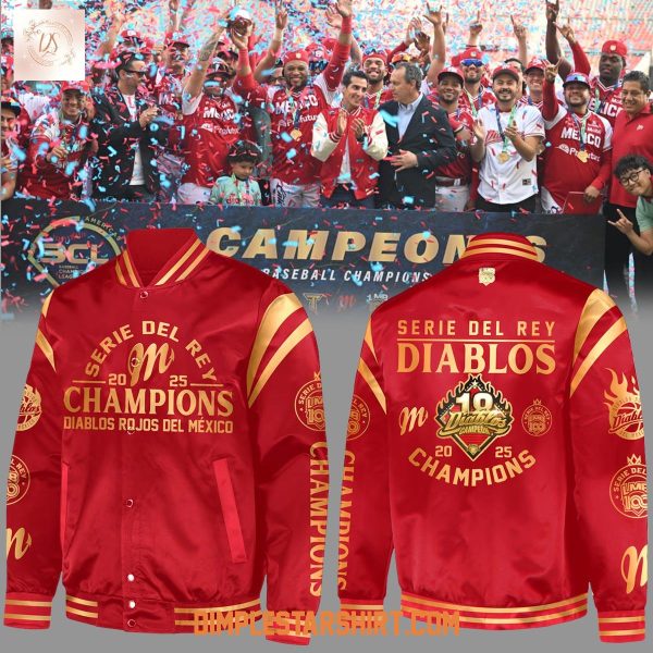Diablos Rojos Del México Serie Del Rey Champions 2025 Baseball Jacket