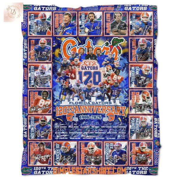 Florida Gators 120th Anniversary 1906 2026 Fleece Blanket Quilt