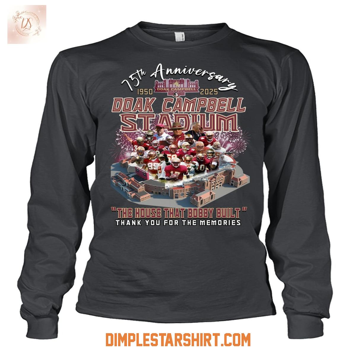Florida State Seminoles Doak Campbell Stadium 1950 2025 T Shirt Florida State Seminoles Doak Campbell Stadium 1950 2025 T Shirt