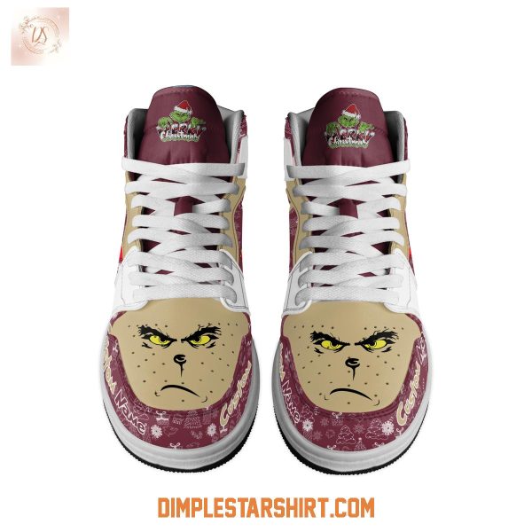 Florida State Seminoles The Grinch Merry Christmas Air Jordan 1 Shoes