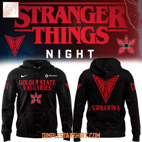 Golden State Valkyries Stranger Things Night Black Hoodie Shirt