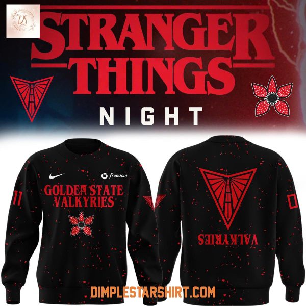 Golden State Valkyries Stranger Things Night Black Hoodie Shirt