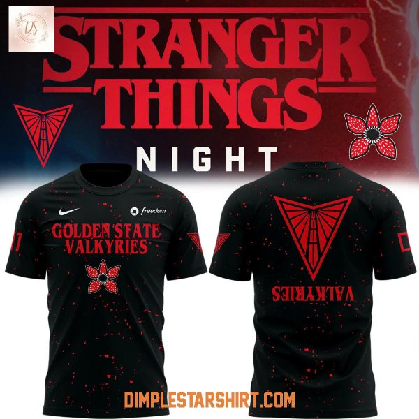 Golden State Valkyries Stranger Things Night Black Hoodie Shirt