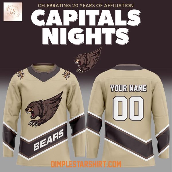 Hershey Bears Celebrating 20 Years Of Affiliation Capitals Nights Hockey Jersey