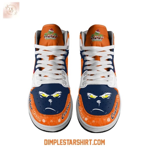 Illinois Fighting Illini The Grinch Merry Christmas Air Jordan 1 Shoes