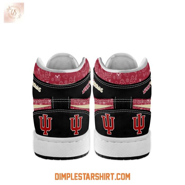 Indiana Hoosiers The Grinch Merry Christmas Air Jordan 1 Shoes