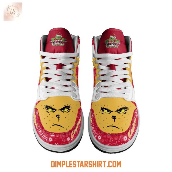 Iowa State Cyclones The Grinch Merry Christmas Air Jordan 1 Shoes