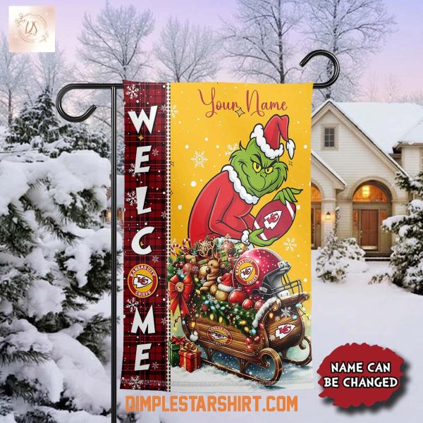 Kansas City Chiefs x The Grinch Christmas House Garden Flag