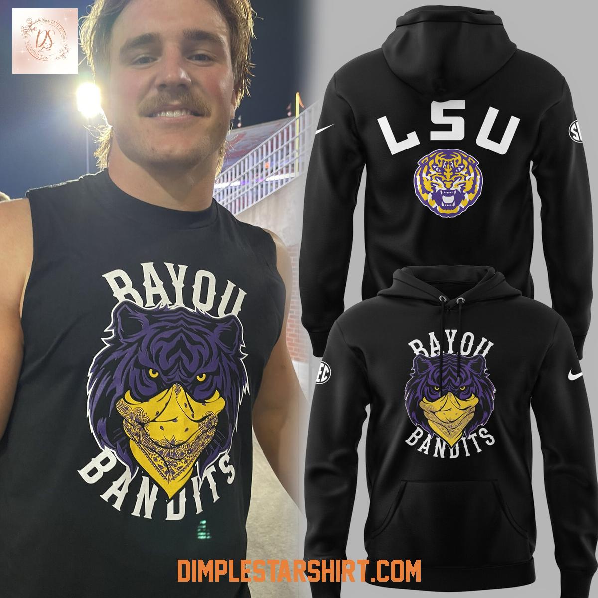 LSU Tigers Bayou Bandits Black Hoodie Shirt LSU Tigers Bayou Bandits Black Hoodie Shirt