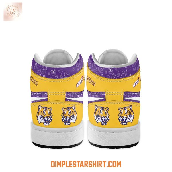 LSU Tigers The Grinch Merry Christmas Air Jordan 1 Shoes